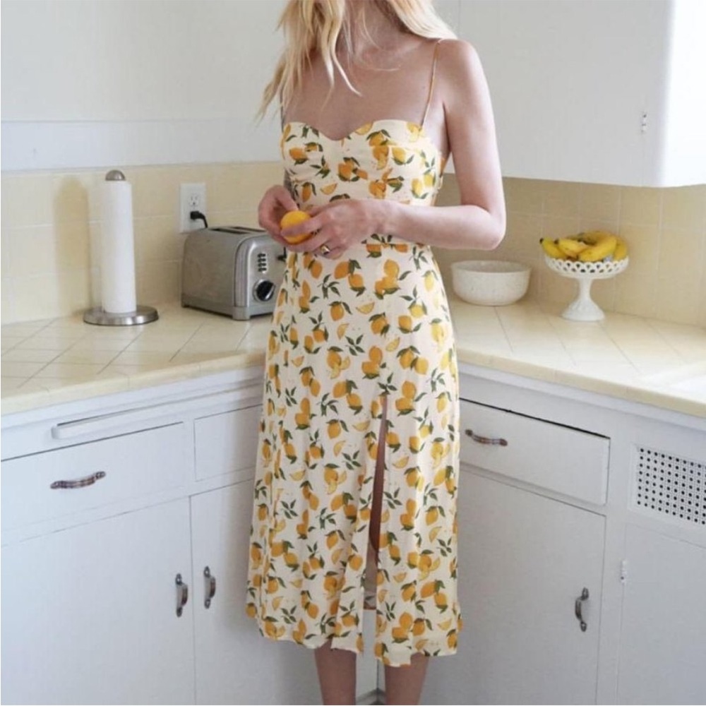 🍋NWT Reformation Juliette Dress Lemonade Size 2